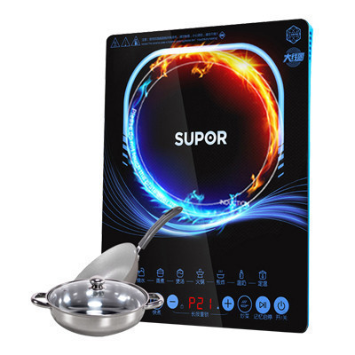 苏泊尔(SUPOR)电磁炉SDHCB148 过热自动断电保护,4D防水技术 8档大火力 黑色微晶面板 整版触摸式