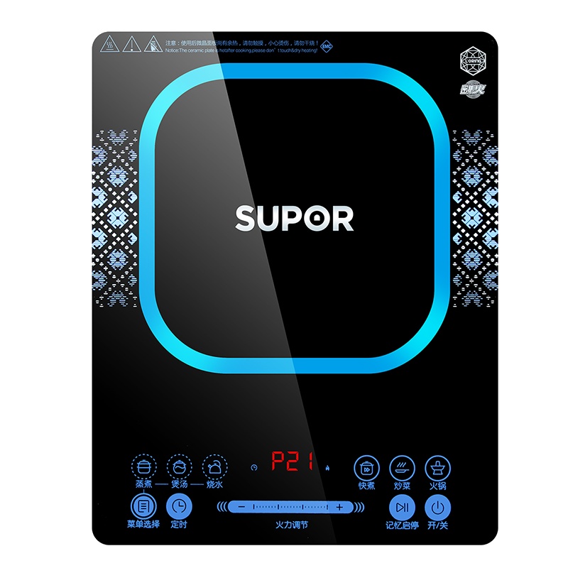 苏泊尔(SUPOR)电磁炉SDHCB9E34 二级能效 大火力 整版触控 家用多功能 匀热爆炒电磁炉