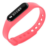 全程通H5智能手环 运动健康手环 微信运动信息显示 来电提醒 苹果华为小米手机通用 粉色