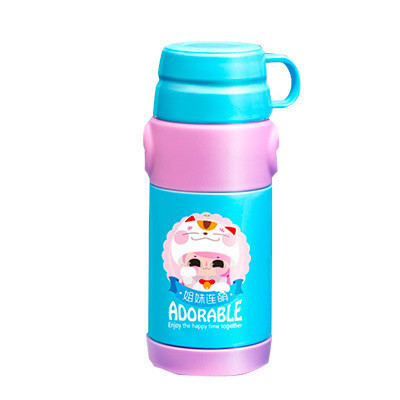 物生物(RELEA)兜兜儿童316不锈钢保温杯男女学生卡通水杯子350ML宝宝便携水壶