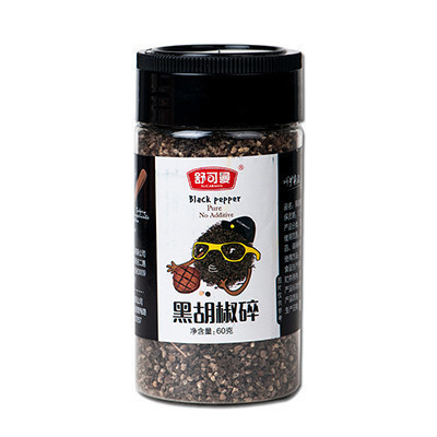 舒可曼黑胡椒碎60克/瓶装 西餐烧烤调料 胡椒花椒粉 调味品 舒可曼(SUGARMAN)出品 国产