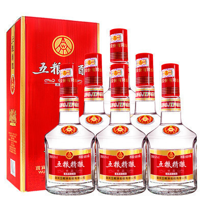 五粮液出品 五粮精酿 佳品 52度 浓香型白酒 500ml*6 整箱装