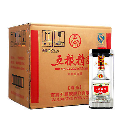 五粮液出品 五粮精酿尊品 52度 浓香型白酒 500ml*6 整箱装