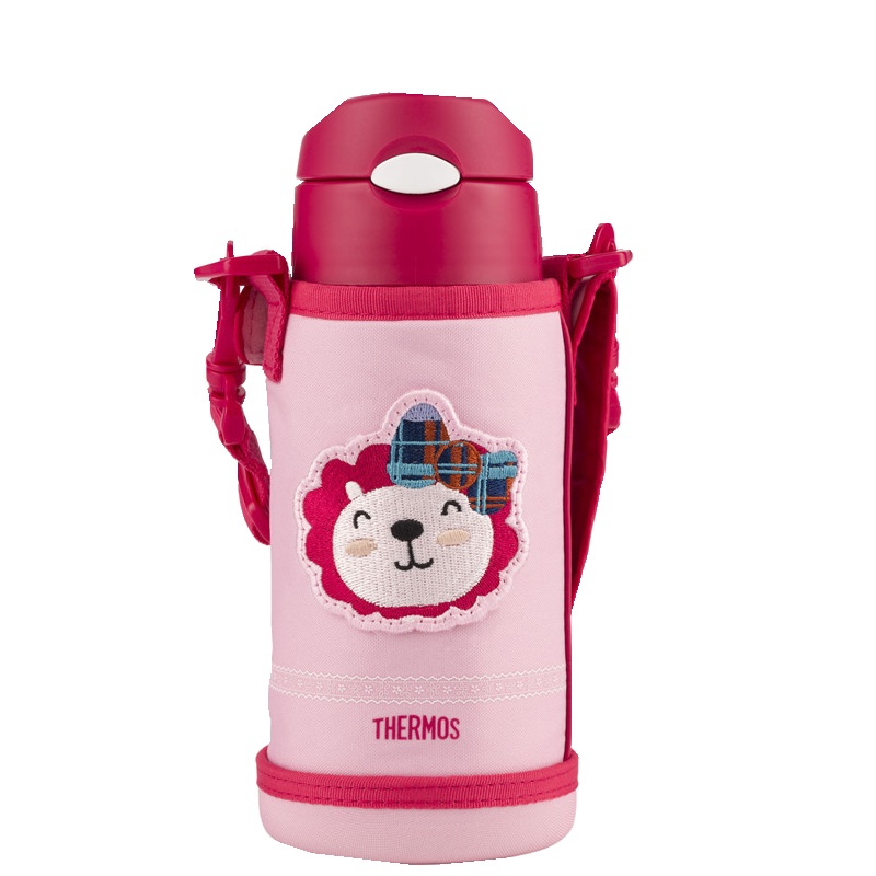 膳魔师(THERMOS)母婴幼儿童高真空不锈钢儿童双盖保温壶FFG-603WF PKN粉色630ml 适用年龄:3岁以上