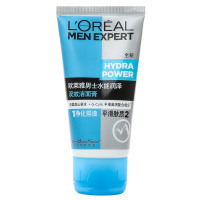 欧莱雅(LOREAL)男士水能润泽双效洁面膏50ml[非卖品赠品字样]