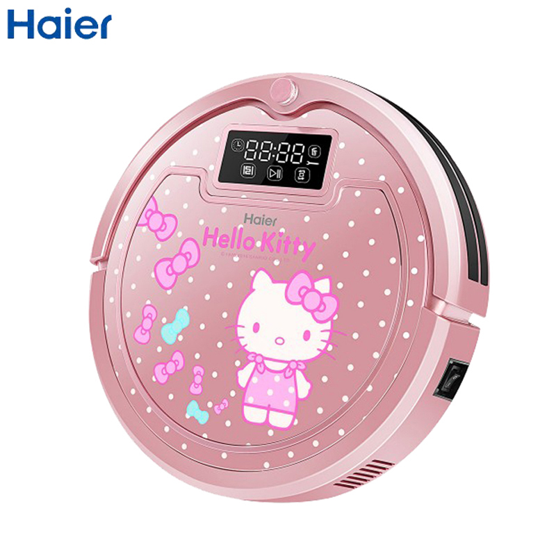 海尔(Haier)hellokitty探路者-J3000Rplus 弓字型规划 自动清扫 大尘盒大水箱 自动回充 扫地机