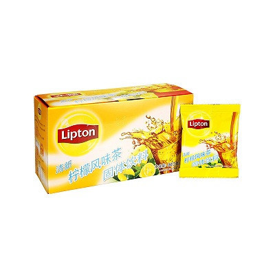 立顿Lipton 清新柠檬风味茶 20包360g 精选优质茶叶 办公室休闲下午茶固体饮料