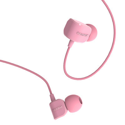 睿量(REMAX) 手机耳机入耳式 3.5mm安卓/苹果通用型线控通话耳麦 音乐耳机 粉色