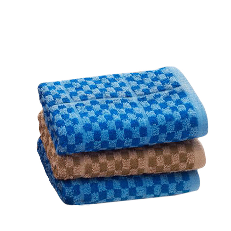 孚日洁玉毛巾家纺全棉欧风小格子简约典雅柔软吸水亲肤洗脸毛巾80g 72*33cm