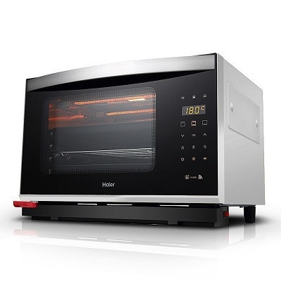 海尔(Haier)蒸汽电烤箱 XNO-28L 集合蒸汽嫩烤 360°均衡温场 手机APPwifi远程控制 太空银