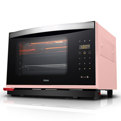 海尔(Haier)xno-28L智能蒸汽嫩烤箱多功能家用高端电蒸烤箱二合一手机wifi可控制 樱花粉