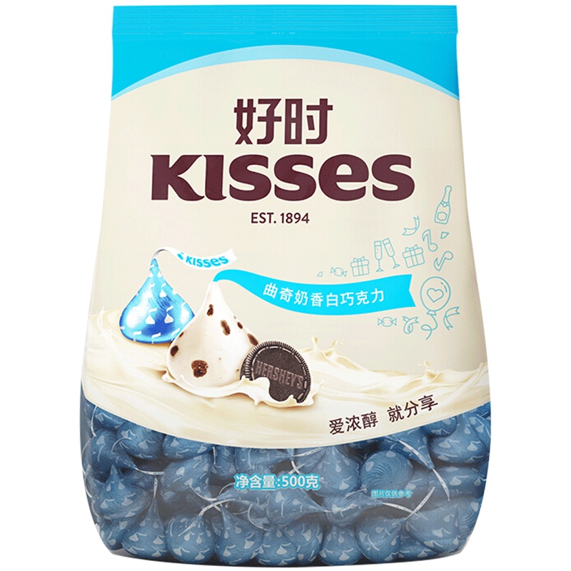 好时 Kisses曲奇奶香白巧克力 500g