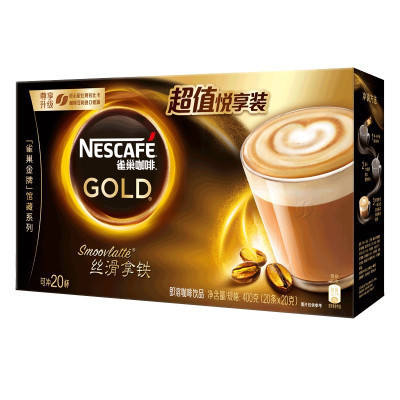 雀巢(Nestle)咖啡 金牌馆藏 丝滑拿铁 速溶 冲调饮品 20gX20条 倪妮同款