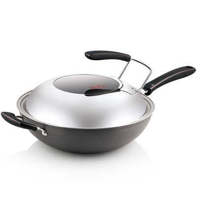 炊大皇(COOKER KING) 炒锅 C32G 钛晶不粘锅耐磨聚油炒锅厨具32cm