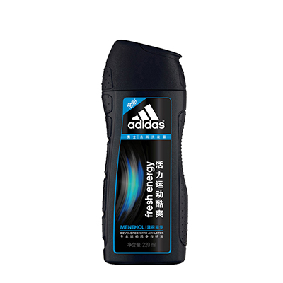 阿迪达斯/adidas男士活力运动酷爽去屑洗发露 220ml 洗发水 适合各种发质