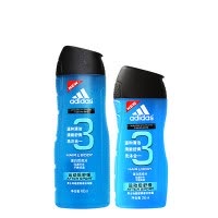 阿迪达斯男士功能型香波沐浴露套装(运动后舒缓)400ml+250ml 男士沐浴露 Adidas