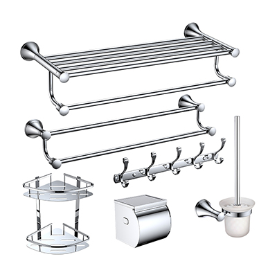 四季沐歌 全铜毛巾架浴巾架卫生间浴室置物架 全铜毛巾杆浴室卫浴五金挂件套装