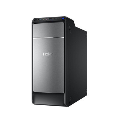 海尔(Haier)新极光D5-SNA台式电脑主机( I3-6100 4G 128G固态硬盘 核芯 黑灰)