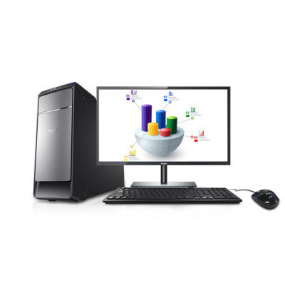 海尔(Haier)新极光D5-SNA台式电脑整机 21.5英寸显示器(I3-6100 4G 128GSSD win10)