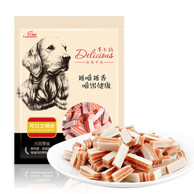 路斯宠物狗狗零食可口三明治200g