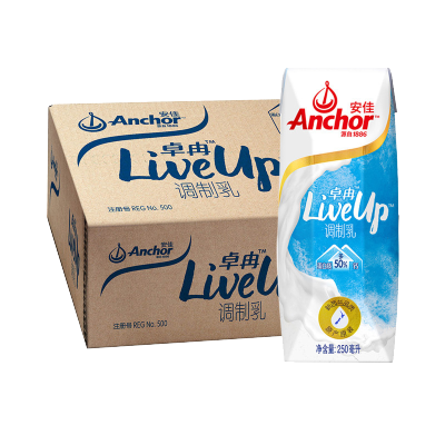 安佳(Anchor)卓冉高蛋白高钙调制乳250ml*24盒箱装 新西兰进口 牛奶