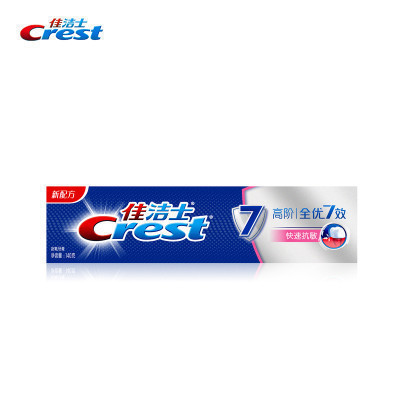 佳洁士(Crest)全优7效快速抗敏牙膏140g (新老包装 随机发货)尽情享受冰爽 勤刷牙 提高口腔抵抗力