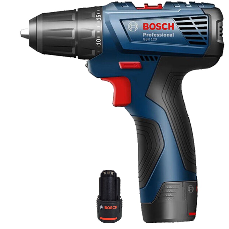 博世BOSCH家用充电钻GSR120-Li锂电12V电动工具螺丝刀起子机手枪钻手电钻 双电版