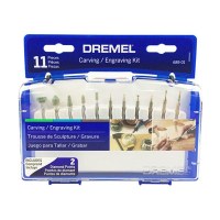 [苏宁自营]琢美(DREMEL)电磨机 电机配件 雕刻机 玉石雕刻机 11件附件套装