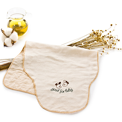 三利 纯棉高密度纱布婴幼儿隔汗巾2条装 A类安全标准 新生儿用品垫背吸汗巾