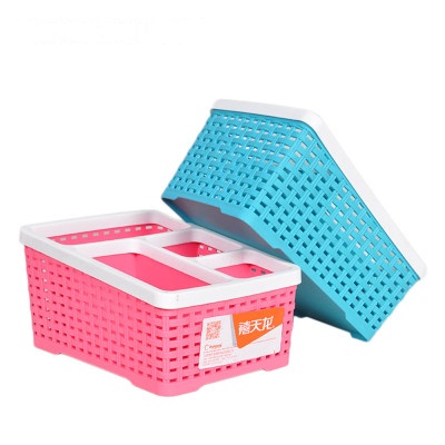 禧天龙citylong塑料多格桌面收纳篮分类文具杂物储物篮收纳整理盒7151