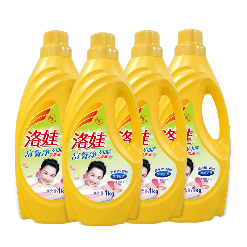 洛娃富氧净多功能洗衣液套装1kg*4瓶