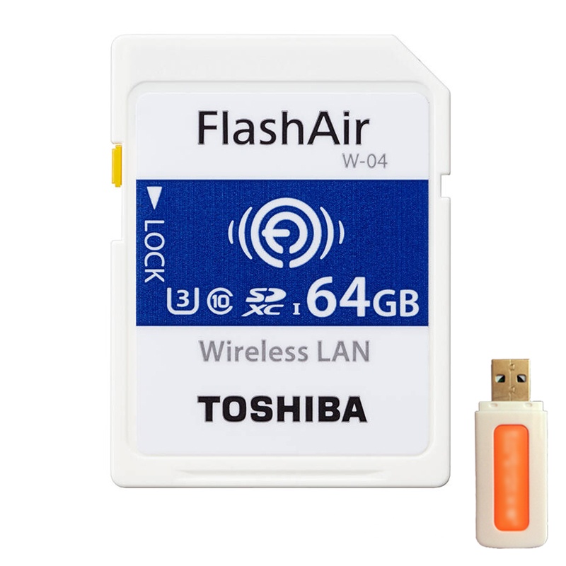 [赠读卡器]东芝(TOSHIBA)SD卡 64GB 第四代无线WIFI传输单反相机存储卡 读90MB/s写70MB/s