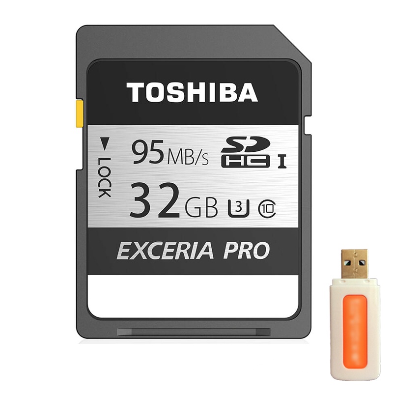 [赠读卡器]东芝(TOSHIBA)SD卡 32GB 读95MB/s写75MB/s相机存储卡