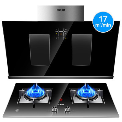 苏泊尔(SUPOR) J717+QB606+303抽吸油烟机燃气灶 烟灶套餐17m³大吸力 烟灶消0(天然气)