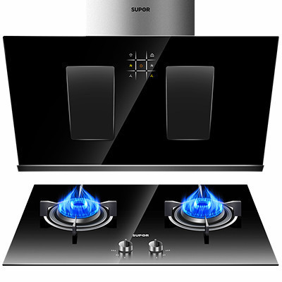 SUPOR/苏泊尔 J717+QB508S 抽吸油烟机 燃气灶 大吸力 烟灶套装组合 一级能效(天然气)