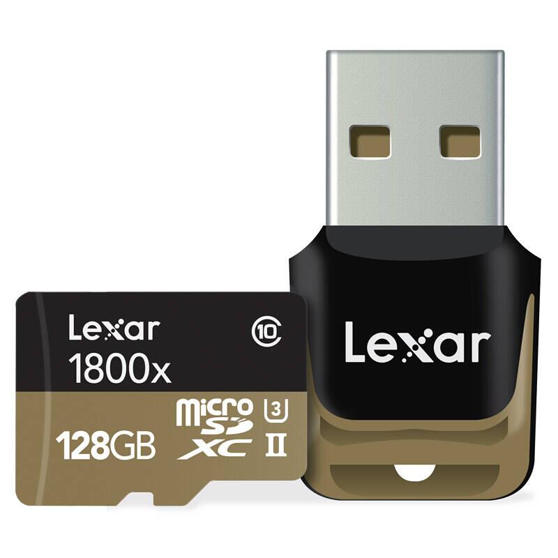 雷克沙(Lexar)TF卡 128GB 1800X 270MB/s大疆无人机 Gopro运动相机 手机存储卡(配读卡器)