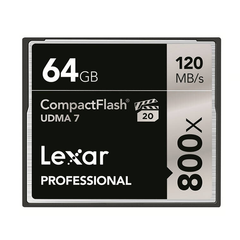 雷克沙(Lexar)CF卡 64GB 800X读120MB/s写45MB/s单反相机存储卡