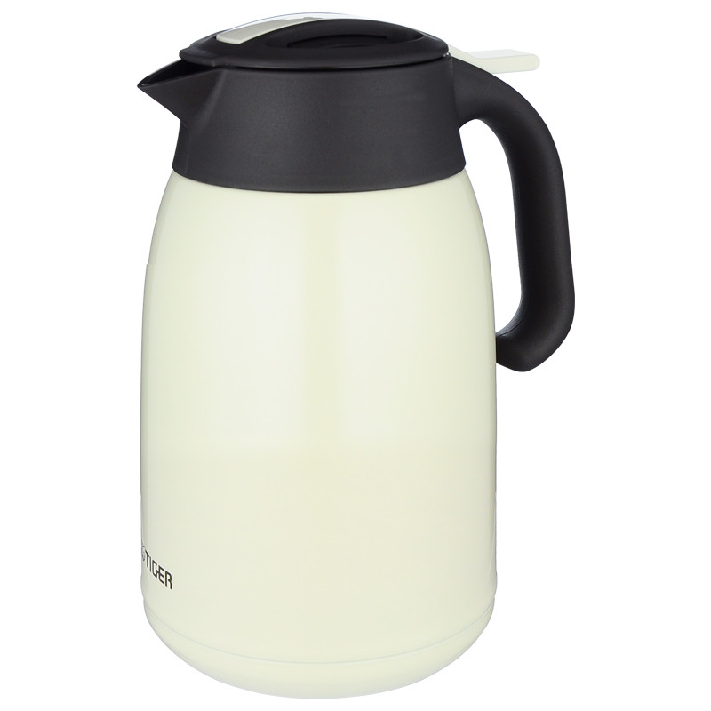 虎牌(tiger)保温壶保冷壶 PWM-A16C 便携式热水具水瓶魔法瓶1600ml 不锈钢 真空咖啡暖热水壶 CA白色