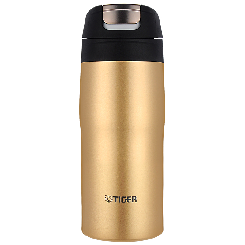 虎牌(tiger)MJC-A036保温杯 原装进口超轻保冷杯304不锈钢单手易开 360ML 香槟金N