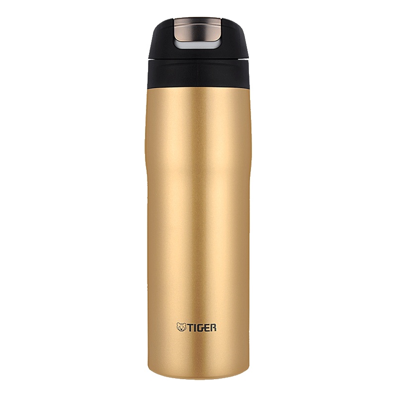 虎牌(tiger)保温杯MJC-A048 原装进口超轻保冷杯304不锈钢单手易开480ml 香槟金N