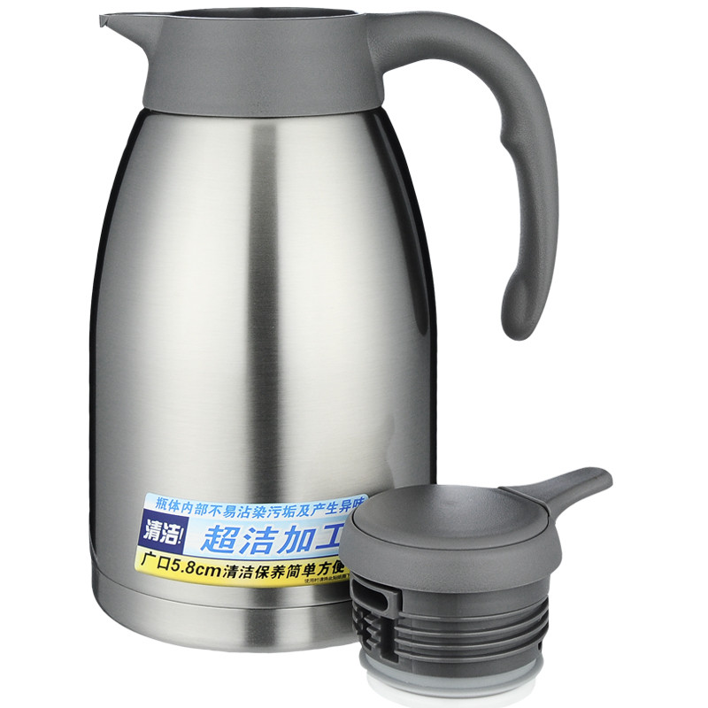 虎牌(tiger)保温杯PWL-A16C 不锈钢便携按压式热水瓶水具 大容量 1.6L 天鹅灰TG