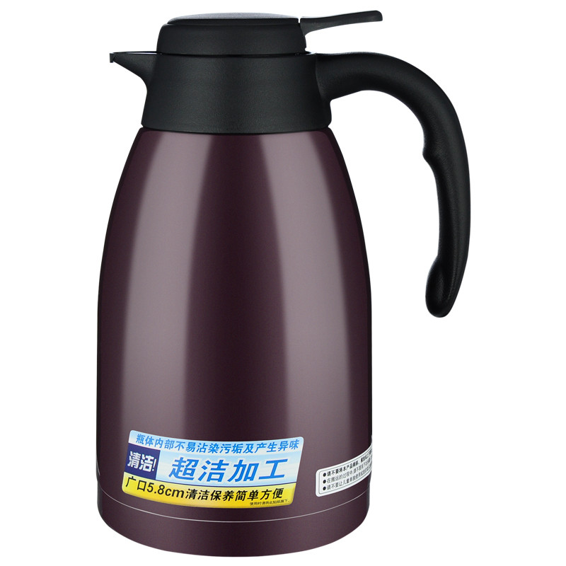 虎牌(tiger)保温杯PWL-A16C 不锈钢水具 便携按压式热水瓶 1.6L 葡萄紫VA