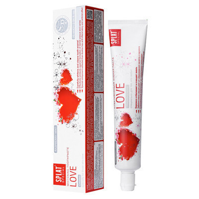 SPLAT/斯普雷特无氟进口LOVE爱心净白牙膏持久清新口气去口臭防菌