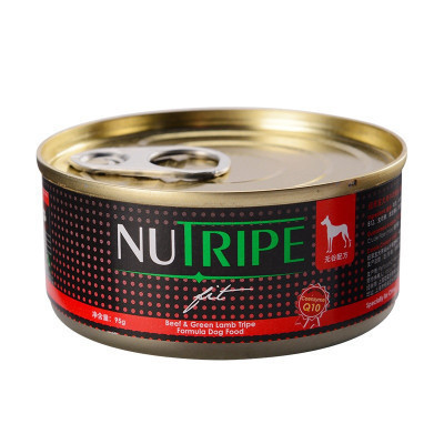 纽萃宝(NUTRIPE)狗罐头95g 活力Q10牛肉&鲜草羊肚配方犬罐头 新西兰原装进口