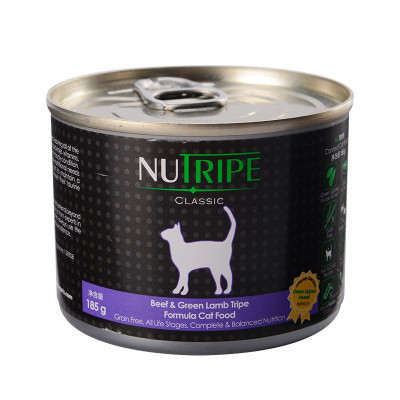纽萃宝(NUTRIPE)猫罐头185g 牛肉&鲜草羊肚配方猫罐头(含青口贝萃取物)新西兰原装进口