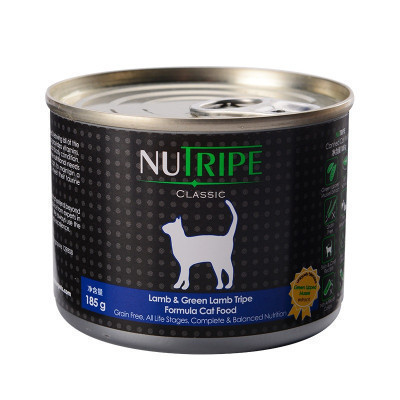 纽萃宝(NUTRIPE)猫罐头185g 羊肉&鲜草羊肚配方猫罐头(含青口贝萃取物)新西兰原装进口