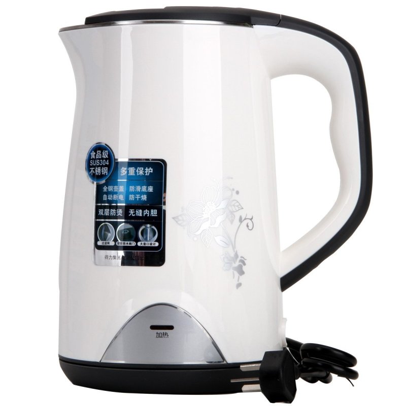 得力(deli)0766电热水壶(白+深灰)(个)