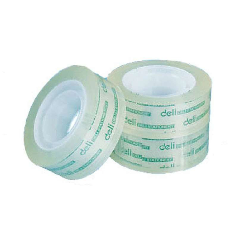 得力(deli)30011文具胶带12mmX14yX38um(12卷/筒)10筒/套