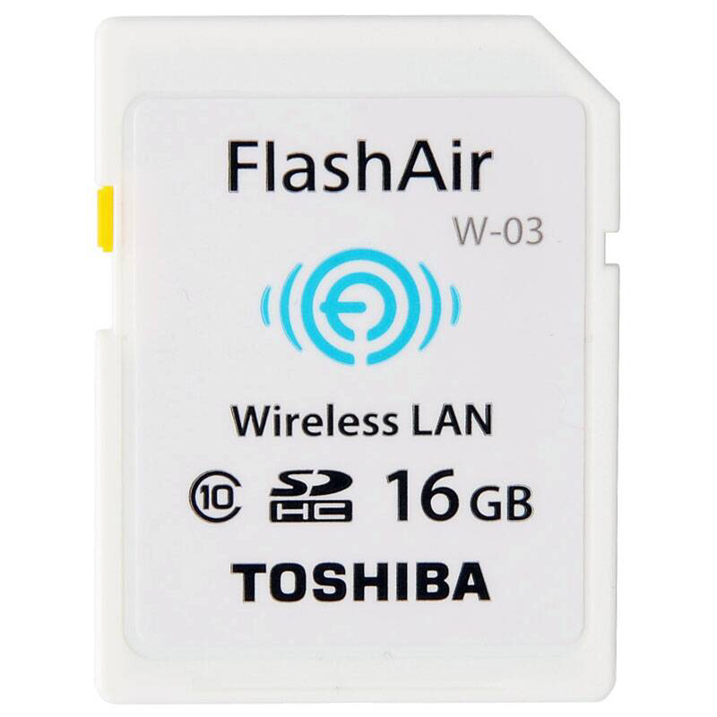 [赠读卡器]东芝(TOSHIBA)SD卡 16GB FlashAir第三代无线WIFI传输CLASS 10相机存储卡