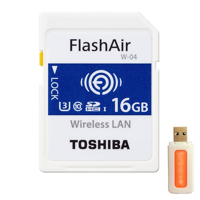 [赠读卡器]东芝(TOSHIBA)SD卡 16GB 第四代无线WIFI传输单反相机存储卡 读90MB/s写70MB/s